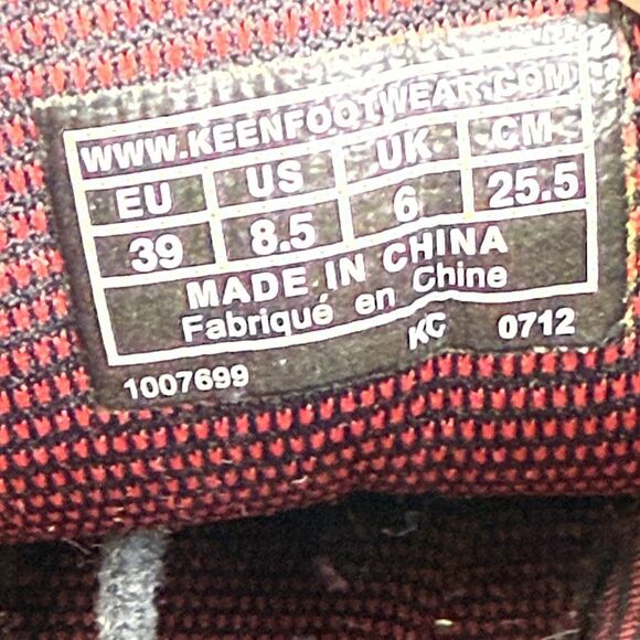 Keen Sterling City Women’s Sz 8.5 Black Leather Low Top Lace Up Hiking Sneakers - Picture 6 of 10